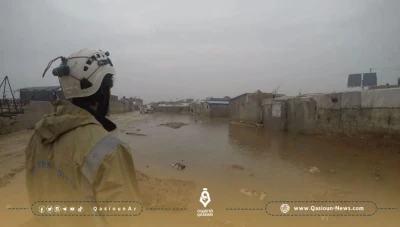 الدفاع المدني: تضرر 525 خيمة وأمطار الشتاء وفيضانات العاصي تجتاح مخيمات النازحين