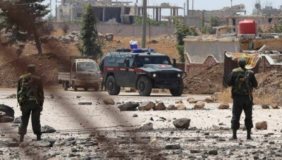 انفجار لغم أرضي بدورية روسية في عين العرب شمال سوريا