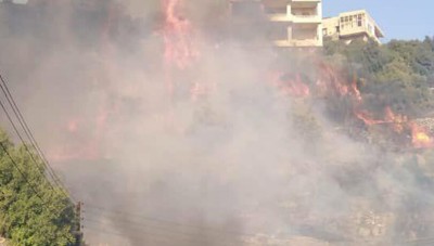 الحرائق تلتهم احراج ريف حمص الغربي في سوريا