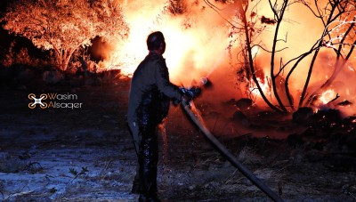النيران أحرقت قرية بكاملها في منطقة مشتى الحلو وتهدد قرية أخرى ..