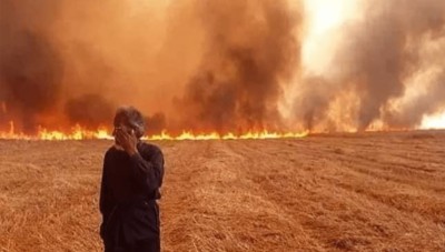 حمص .. أضرار الحرائق تضرب 14 قرية 