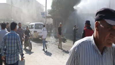  جرحى مدنيون بإنفجار مفخخة في جنديرس بريف حلب...فيديو