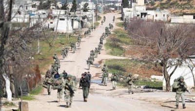  إنتشار كثيف للقوات التركية على طريق M4 بريف ادلب