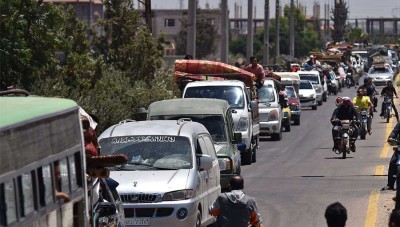 اللجان تستكمل  إجراءات التسوية في بلدة المزيريب و قوات النظام تنتشر في المنطقة