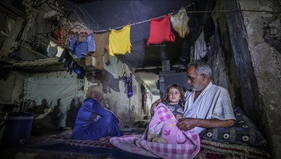 In difficult circumstances... Dozens of families live in semi-destroyed schools in Idlib