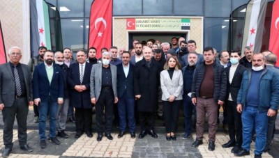 The Turkish Interior Minister visits Al-Rai town in  Aleppo countryside