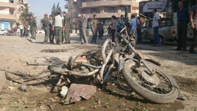 Civilians were injured in an explosive-laden motorcycle explosion in  Al-Hasakah city