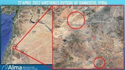 إسرائيل تكشف تفاصيل جديدة عن  المناطق التي قصفتها بريف دمشق أمس 