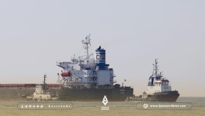 The arrival of a Russian ship carrying stolen Ukrainian grain to the port of Tartus