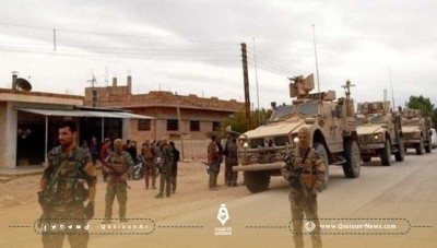 The International Coalition arrests a financial official in ISIS in front of a regime patrol in Hasaka