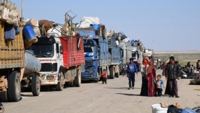 تواصل نزوح المدنيين من مناطق ريف حلب الغربي والجنوبي (فيديو)