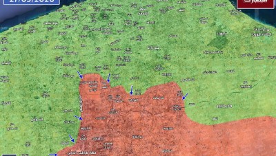 خريطة: توزع السيطرة على محاور جنوب العاصمة طرابلس شمال غرب ليبيا 