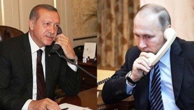 أردوغان وبوتين يبحثان الملف السوري في اتصال هاتفي