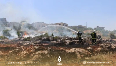 خلال شهر .. إخماد 500 حريق في الشمال السوري