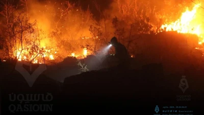 فرق الدفاع المدني تسيطر على حرائق واسعة في الساحل السوري