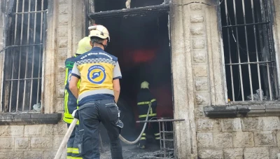 حريق يندلع في مبنى وزارة الداخلية القديم بدمشق وسط جهود مكثفة للسيطرة عليه
