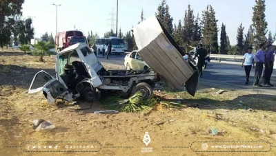 مقتـ.ل شخصان وإصابة خمسة جراء حادث سير على طريق مطار دمشق
