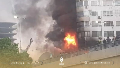 اندلاع حريق في محل تجاري بالعاصمة دمشق