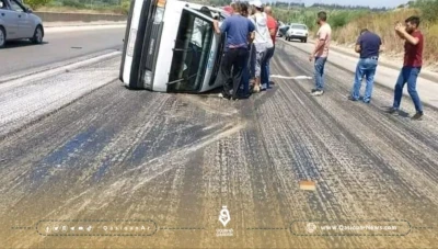 حادث سير مأساوي على أوتوستراد اللاذقية يودي بحياة ستة أشخاص
