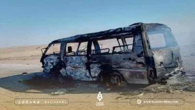 استهداف حافلة مبيت للنظام شرق حمص