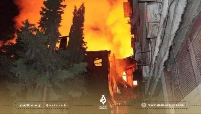 الثالث خلال أيام .. حريق بمحلين ومنزل عربي في شارع الأمين بدمشق