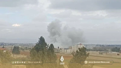 قصف جوي يستهدف منطقة السيدة زينب جنوب العاصمة دمشق