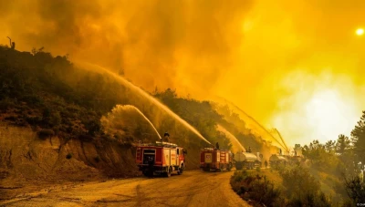 فيديو : حريق كبير يلتهم أراضي زراعية ومناطق حرجية في ولاية أدرنة بتركيا