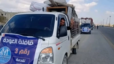 قوافل المهجرين تنطلق نحو ريفي إدلب وحماة