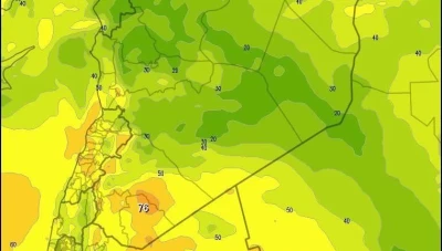 انخفاض درجات الحرارة وهطولات مطرية مصحوبة برياح نشطة