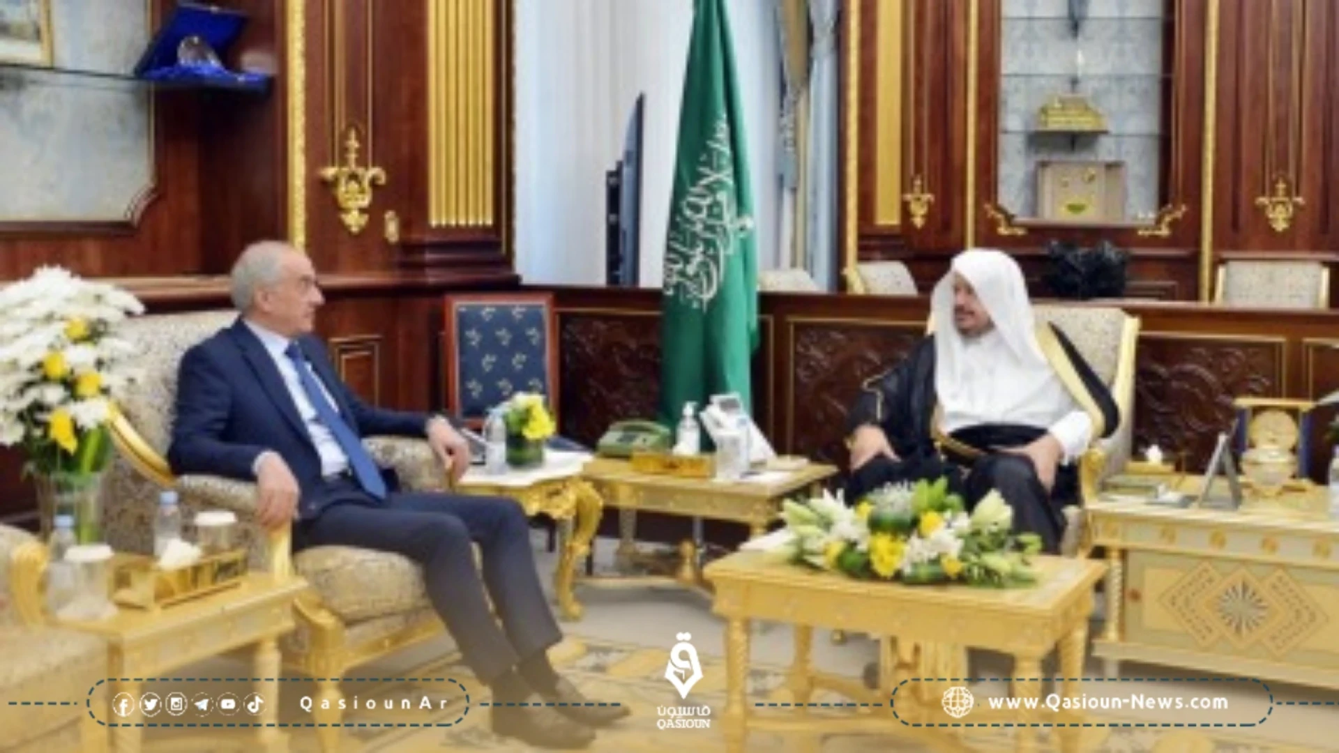 سفير النظام السوري في الرياض يلتقي رئيس مجلس الشورى السعودي