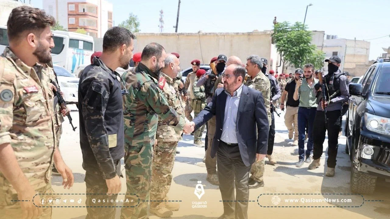 زيارة رئيس الحكومة السورية المؤقتة إلى مدينة الباب