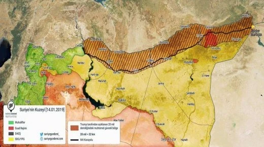 أردوغان يؤكد عزيمته على مناقشة انسحاب القوات الأميركية من سوريا وإقامة ممر آمن بعمق 30-40 كم مع ترمب