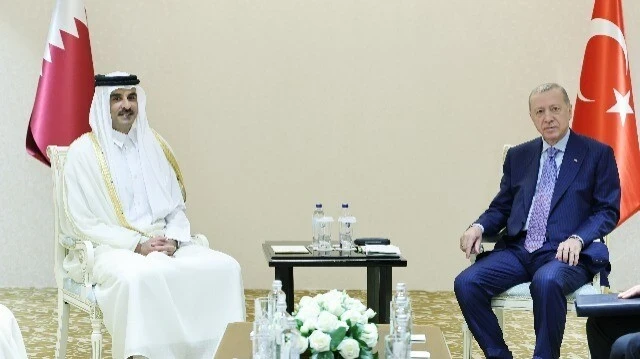أردوغان وأمير قطر يلتقيان على هامش قمة منظمة شنغهاي للتعاون في أستانة